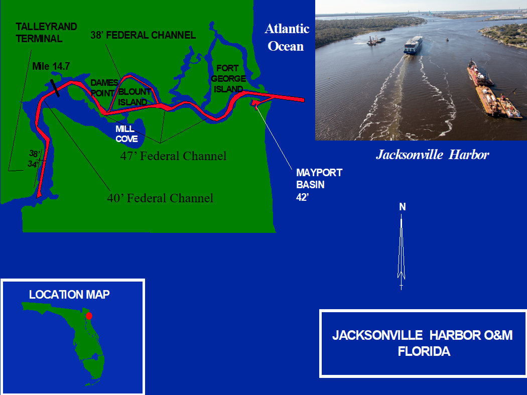 Jacksonville Harbor Operations and Maintenance project map Jacksonville Harbor Operations and Maintenance project map